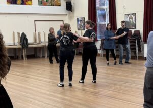 Kirsty and Holly teaching at All Hallows in Farnham