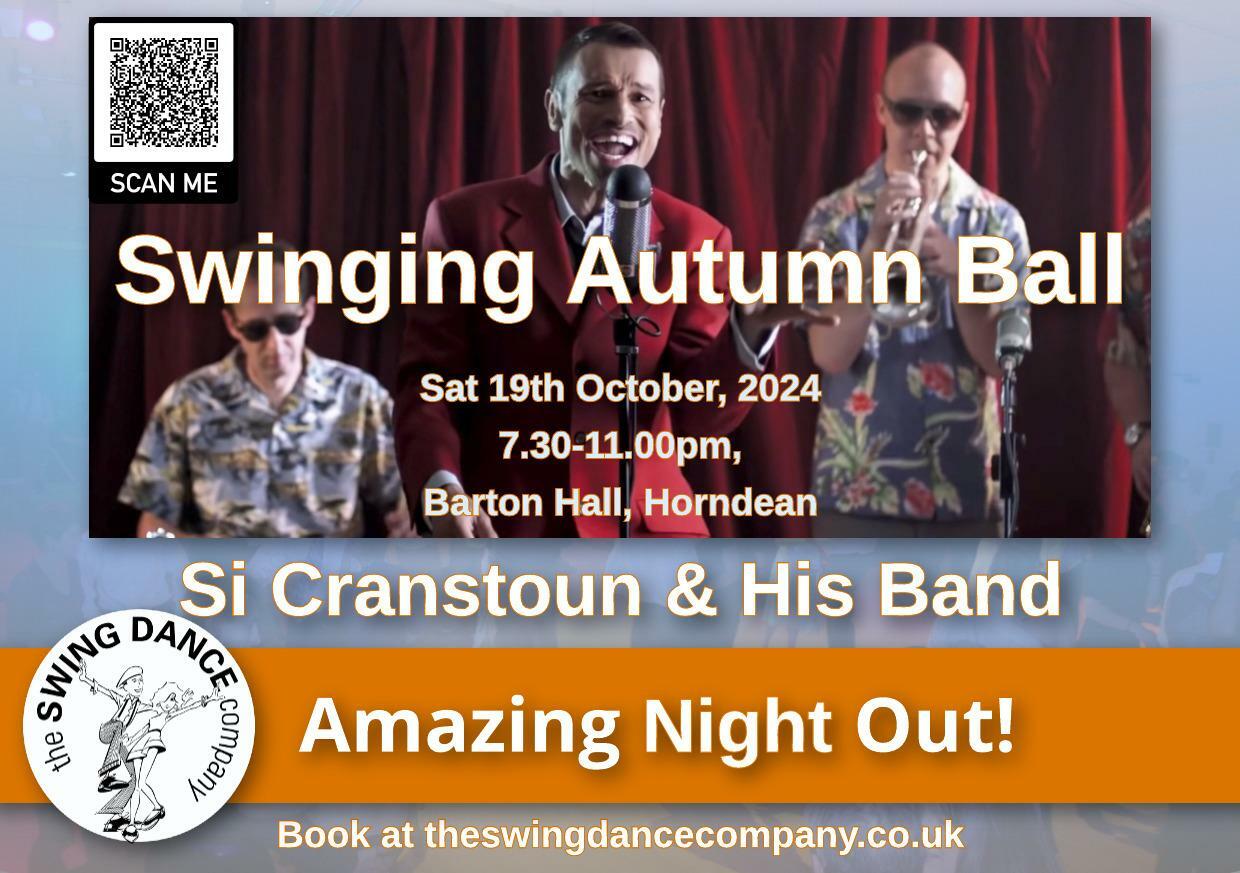 Flyer to promote Si Cranstoun at the Autumn Swinging Ball 2024
